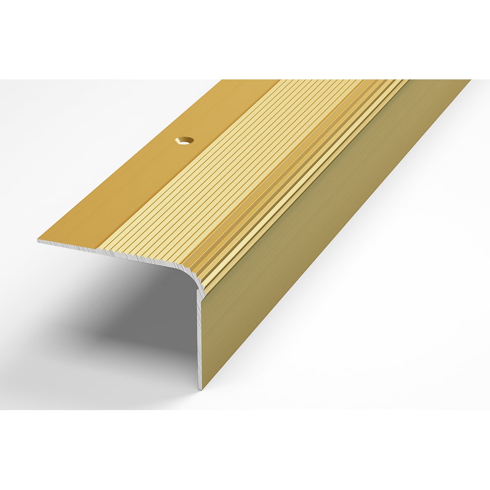 Порог угловой алюминиевый ЛУКА (54х42 мм, 1,8 м, анодированный, Золото ...