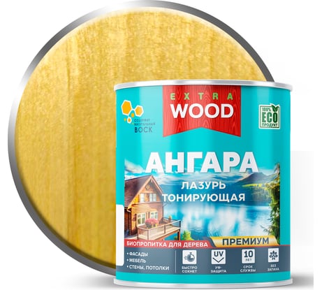 Лазурь акриловая для дерева тонирующая биозащитная Farbitex Ангара сосна, 0.9 л 4300016753