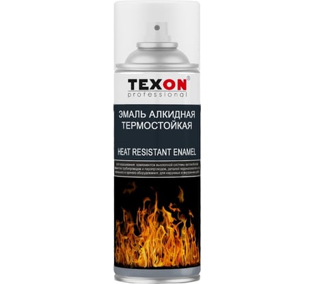 Антикоррозионная эмаль Texon термостойкая до 600 градусов, зеленая, аэрозоль, 520 мл ТХ188000