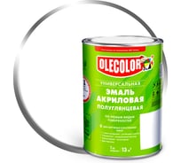 Эмаль акриловая универсальная полуглянцевая белый (0.9 кг) Olecolor 4300017086
