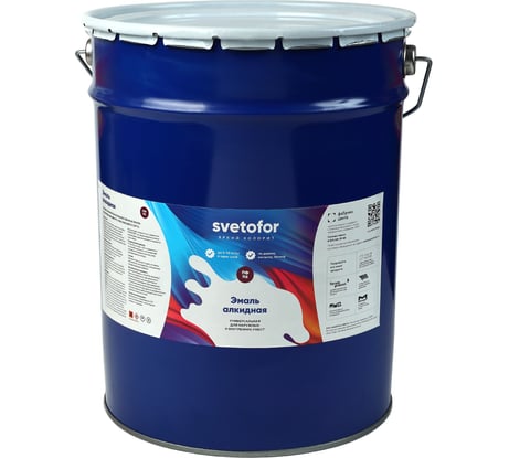 Эмаль Светофор ЛЮКС ПФ-115 ГОСТ ярко-красная, 6 кг ТД000002588