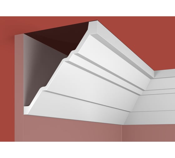 Карниз, плинтус потолочный Cosca Decor 147х145х2000мм Экополимер KX055 00-00072680 1