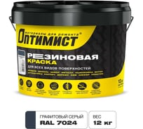 Резиновая краска Оптимист F310 графитово-серая, 12кг, OPP287