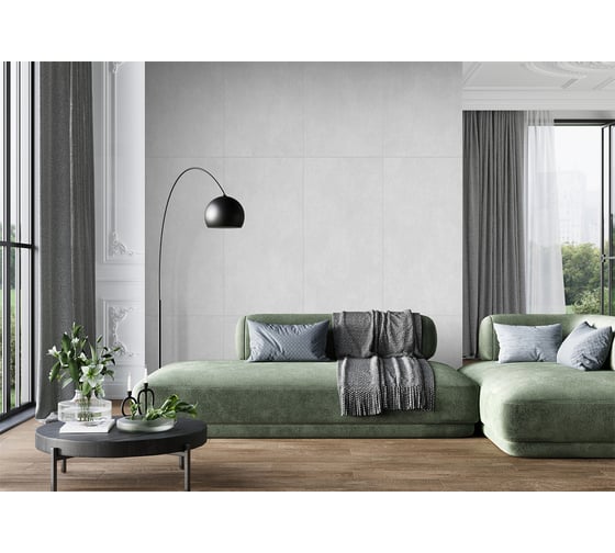 Керамогранит AlmaCeramica Beton PRO матовый, 600х1200х8.5, 1,44м2, 2 шт в уп, серый GFU60120BTP70R 1