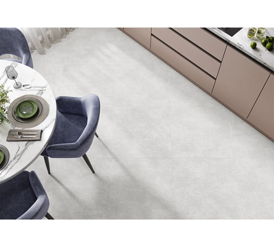 Керамогранит AlmaCeramica Beton PRO матовый, 600х600х9, 1,8 м2, 5 шт в уп, серый GFU6060BTP70R 1