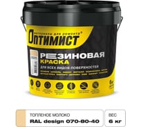 Краска ОПТИМИСТ F310 резиновая топленое молоко 6кг OPP317