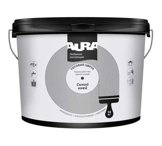 Краска AURA Любимая Коллекция. Синий иней 14 кг ASP104 1
