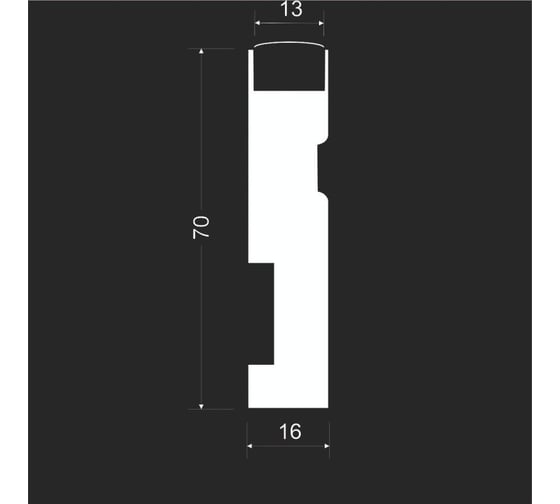 Напольный плинтус Evrowood PN 022 LED 70x16x2000 мм PN022LED