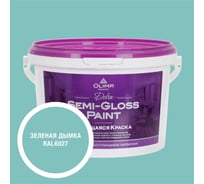 Краска моющаяся OLIMP ДЕЛЬТА для стен и потолков зеленая дымка 2,5л 35590