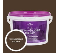 Краска моющаяся OLIMP ДЕЛЬТА для стен и потолков терракотовая 2,7л 35751