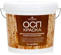 Краска для OSB (ОСП) плит OLIMP цвет Зеленый мох 5л 37807