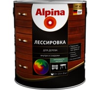 Лессировка для дерева ALPINA (тик; 2.5 л) 948103891