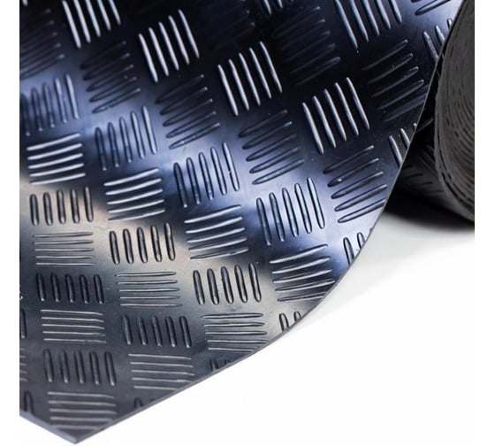 Резиновая дорожка 1200*5000*5 (косой рубчик) ООО «СПИ» Ковер автомобильный 1200*5000*5 (косой рубчик)