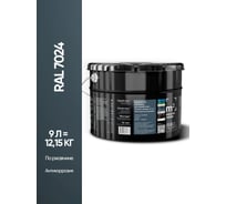 Грунт - эмаль 3 в 1 по ржавчине M2 SQUARE METER RAL 7024 Графит, 9л 10211000107024