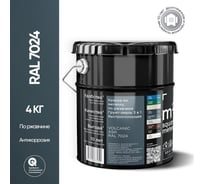 Грунт - эмаль 3 в 1 по ржавчине M2 SQUARE METER RAL 7024 Графит (3.5л) 10211000047024