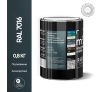 Грунт - эмаль 3 в 1 по ржавчине M2 SQUARE METER RAL 7016 Антрацит, 0,8 кг 10211000017016