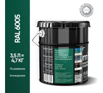 Грунт - эмаль 3 в 1 по ржавчине M2 SQUARE METER RAL 6005 Зелёный мох (3.5л) 10211000046005