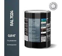 Грунт - эмаль 3 в 1 по ржавчине M2 SQUARE METER RAL 7024 Графит, 0,8 кг 10211000017024