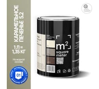 Краска матовая для стен и потолков моющаяся M2 SQUARE METER, КАРАМЕЛЬНОЕ ПЕЧЕНЬЕ 5.2 СТ, 1 л 10212000010052
