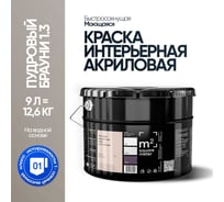 Краска матовая для стен и потолков моющаяся M2 SQUARE METER, ПУДРОВЫЙ БРАУНИ 1.3 СТ, 9 л 10212000100013