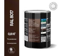 Грунт - эмаль 3 в 1 по ржавчине RAL 8017 Коричневый, 0,8 кг M2 SQUARE METER 10211000018017