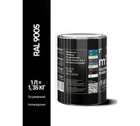 Грунт - эмаль 3 в 1 по ржавчине M2 SQUARE METER RAL 9005 Чёрный, 1л 10211000019005