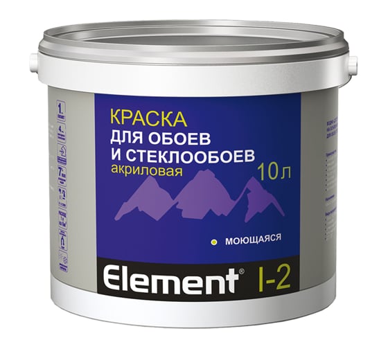 Краска акриловая ALPA Элемент I-2 для обоев 10 л 4607161230060 1