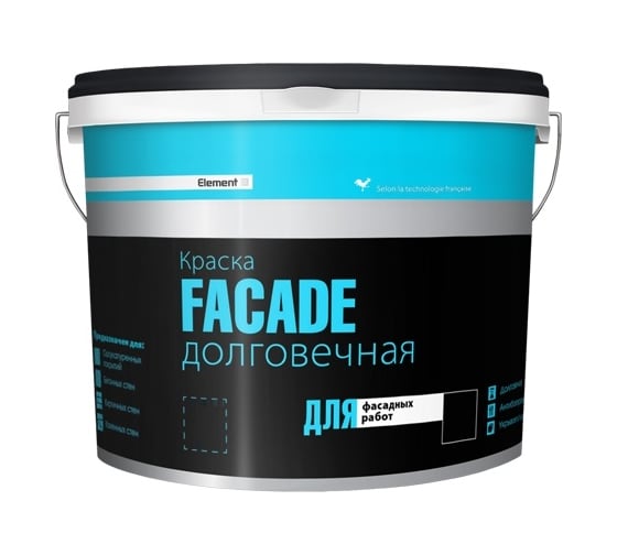 Краска ALPA ELEMENT SE FACADE долговечная, для фасадных работ, латексная 2 л (3,16 кг) 4660005413821 1