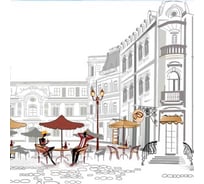 Кухонный фартук АБС Light STELLA Уличное кафе 600*3000*0,75мм ЦБ-00015518