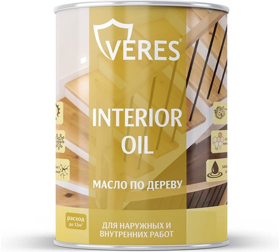 Масло для дерева VERES Interior Oil, 0,85 л, палисандр 280568 1
