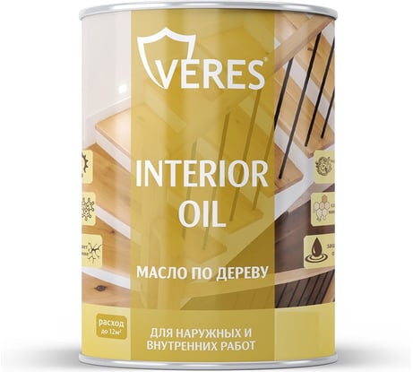 Масло для дерева VERES Interior Oil, 0,85 л, тик 280577