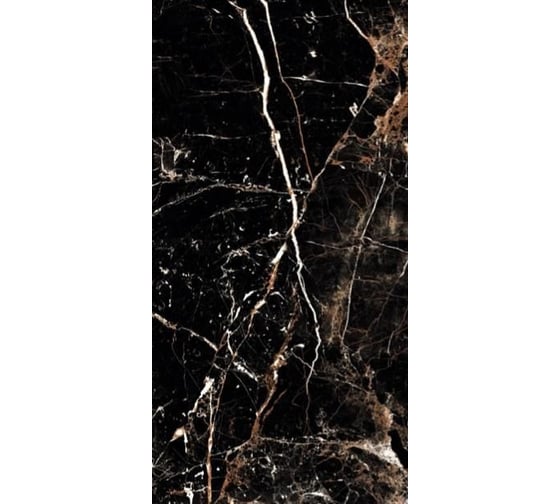 Керамогранит NOVIN CERAM YAZD TILE ANALIYA BLACK полированный, ректифицированный, 60х120х0,9, упаковка 3 шт, 2.16 м2, NEW N9603 1