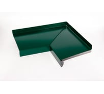 Угол для отлива внутренний ПРОФМЕТСТИЛЬ зелёный 6005, полка 100 мм 1285