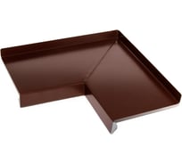 Угол для отлива внутренний ПРОФМЕТСТИЛЬ коричневый 8017, полка 200 мм 1265