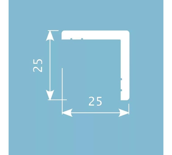 Угол Cosca Decor AX001 25x25 мм, 2000 мм, экополимер СПБ070544