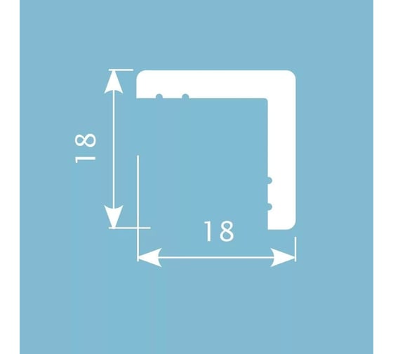 Угол Cosca Decor AX002 18x18 мм, 2000 мм, экополимер СПБ070545