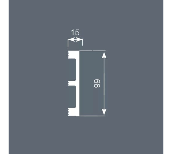 Плинтус Cosca decor PX049 99x15 мм, 2000 мм, экополимер СПБ103542
