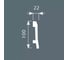 Плинтус Cosca decor PX022 100x22 мм, 2000 мм, экополимер СПБ083725 2