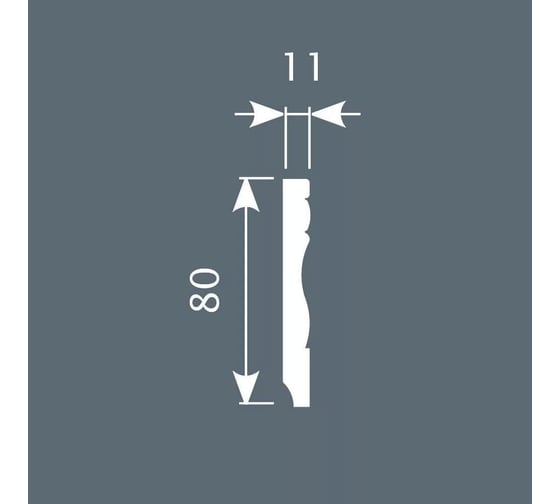 Плинтус Cosca decor PX015 80x11 мм, 2000 мм, экополимер СПБ071147