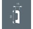 Плинтус Cosca decor PX013 50x15 мм, 2000 мм, экополимер СПБ070404 2