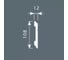 Плинтус Cosca decor PX005 108x12 мм, 2000 мм, экополимер СПБ069613 2