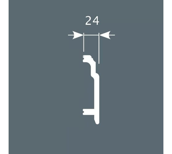 Плинтус Cosca decor PX003 102x24 мм, 2000 мм, экополимер СПБ066618