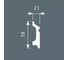 Плинтус Cosca Decor PX001 78x21 мм, 2000 мм, экополимер СПБ066616 4