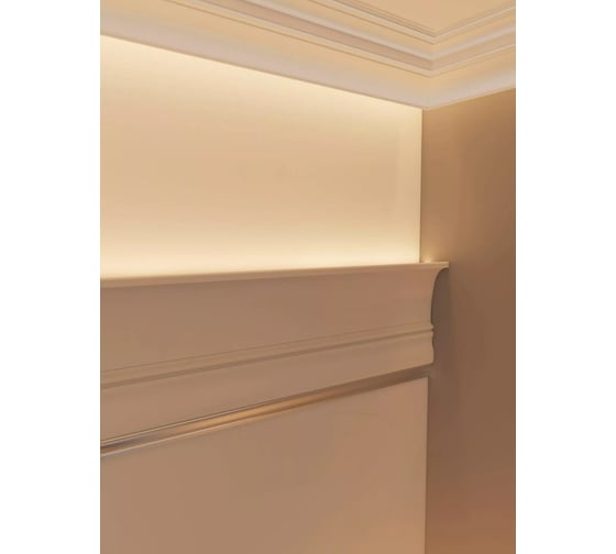 Молдинг Cosca decor MX029 85x14 мм, 2000 мм, экополимер СПБ083699
