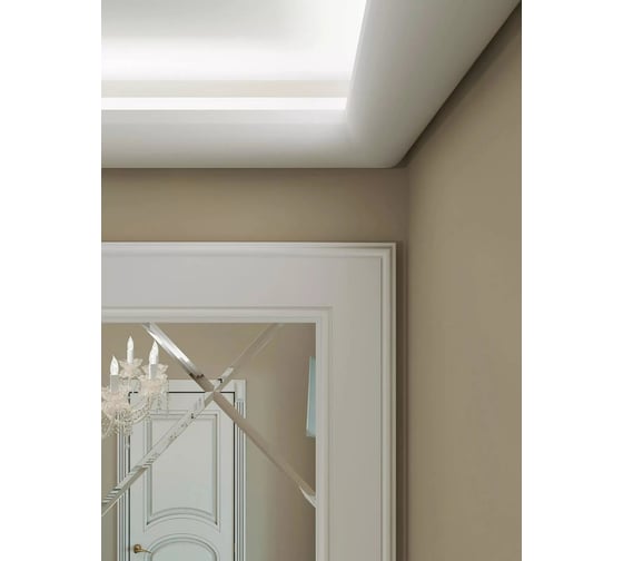 Молдинг Cosca decor MX008 60x8 мм, 2000 мм, экополимер СПБ067648