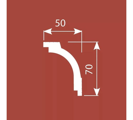 Карниз Cosca decor KX048 70x50 мм, 2000 мм, экополимер СПБ097102