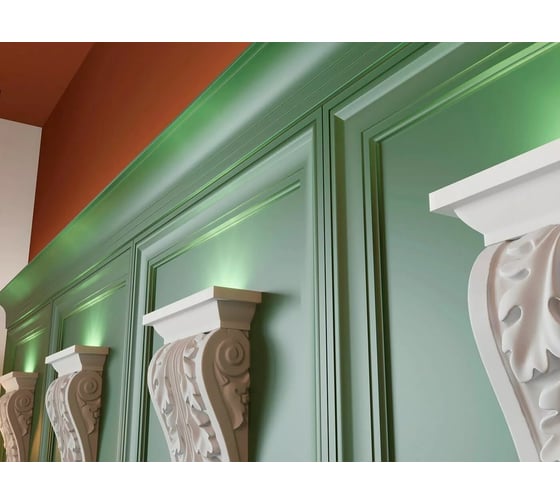 Карниз Cosca decor KX045 85x55мм мм, 2000 мм, экополимер СПБ091476