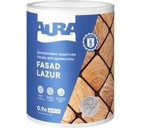 Лазурь Aura Fasad Lazur белая, 0.9л AWW002