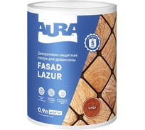 Лазурь Aura Fasad Lazur орех, 0.9л AWW011