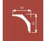 Карниз Cosca decor KX016 43x43 мм, 2000 мм, экополимер СПБ069530 2
